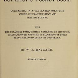 Title page: The Botanist's Pocket Book