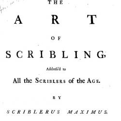 Title page for The Art of Scribbling