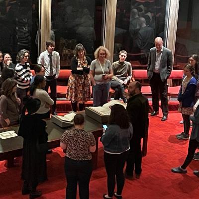 Head of the department giving a tour