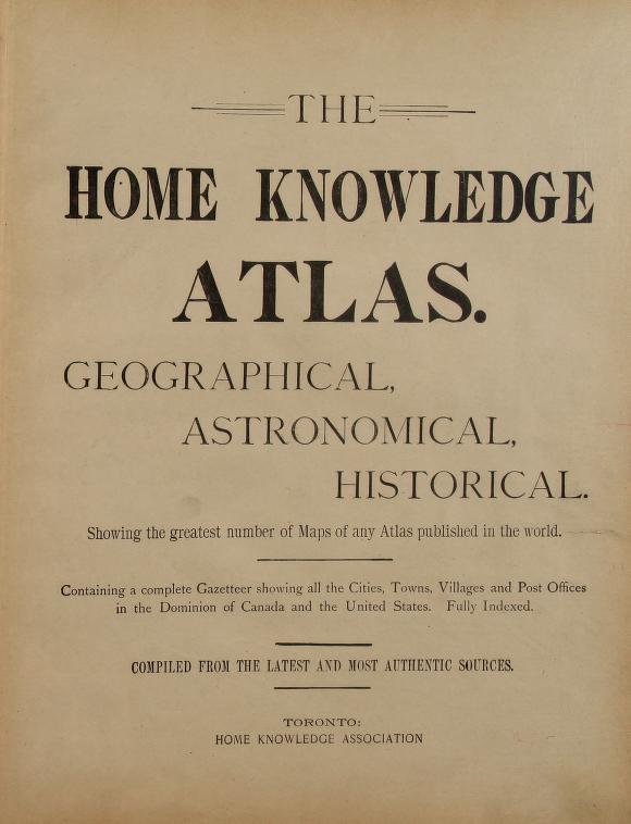Title Page The Home Knowledge. Geographical, Astronomical, Historical