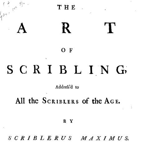 Title page for The Art of Scribbling