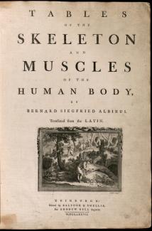 Tables of the skeleton and muscles of the human body title page