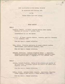 Front page of exhibition catalogue (February 1974)