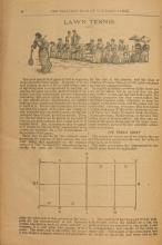 Verso page on tennis from Reliable Book of Outdoor Games