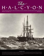 Cover of the December 2024 issue of the Halcyon, featuring the image of a ship at sea.