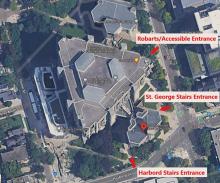 Overhead image of the library